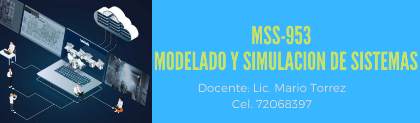 MSS-953 MODELADO Y SIMULACION DE SISTEMAS (CyE) 